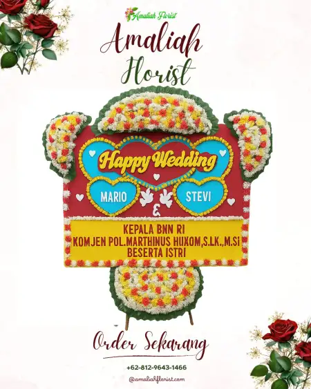 Papan Bunga Pernikahan Kebadongan